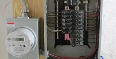 electrical panel upgrade service showing outdated electrical panel prepared for professional replacement in Oklahoma City, OK