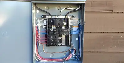 electrical panel upgrade service featuring newly installed electrical panel wired by licensed electricians in Oklahoma City, OK
