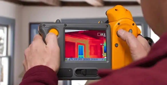home energy audit service capturing thermal readings to analyze insulation and electrical efficiency in Oklahoma City, OK