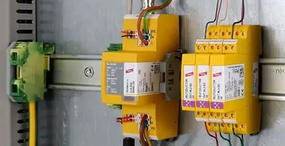 lightning surge protection system with surge suppressors installed by electrical service professionals in Oklahoma City, OK