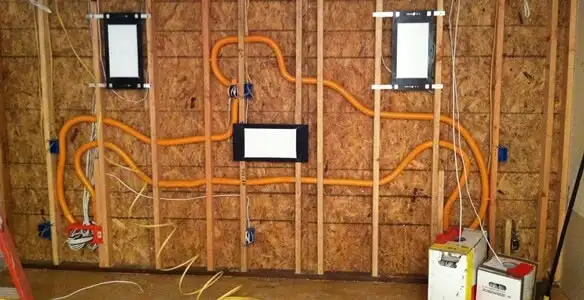 new construction wiring project displaying complete electrical system layout installed by professionals in Oklahoma City, OK