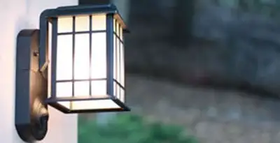 security light installation services with professionally mounted exterior wall light in Oklahoma City, OK